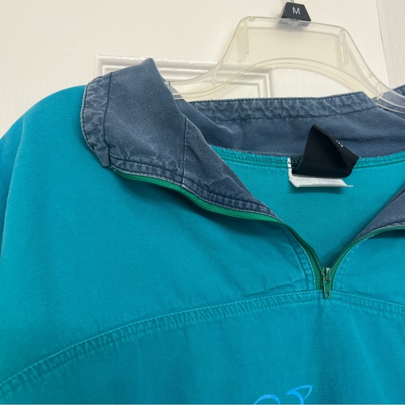 Aqua blue port Vancouver sail club vintage crewneck sweatshirt Canada souvenir - Picture 4 of 7